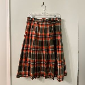 ModCloth pleated plaid skirt